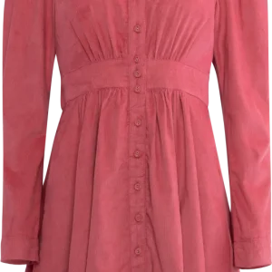 Baby Cord Mini Dress – Raspberry