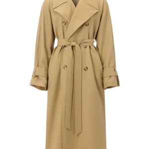 Wool Blend Trenchcoat – Beige