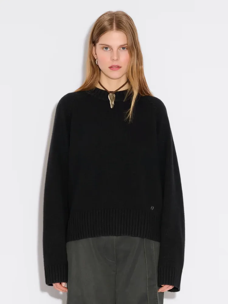 W. Wool Crew - Black - Bilde 3