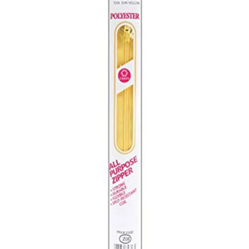 Glidelås i nylon (lukket) – 55cm Sun Yellow Glidelås i nylon (lukket) – 55cm Sun Yellow