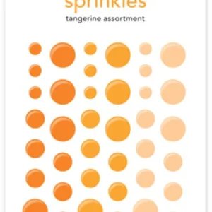 Halvperler m/lim – Dotter- Doodlebug Design – Sprinkles – Tangerine – Glitter Assortment (54 stk) ✨ Halvperler m/lim – Dotter- Doodlebug Design – Sprinkles – Tangerine – Glitter Assortment (54 stk) ✨