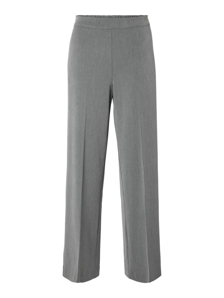 Emma-Tara Mw Wide Pant - Medium Grey Melange
