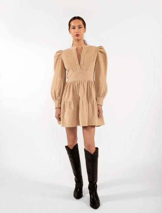 Isabella Corduroy Dress - Humus - Bilde 2