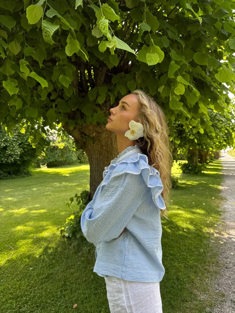 Viva Voile Blouse - Blue Stripe - Bilde 3