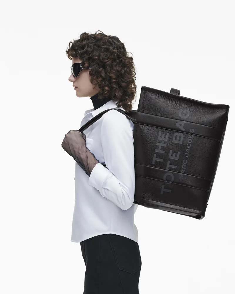 The Leather Large Tote - Black - Bilde 2
