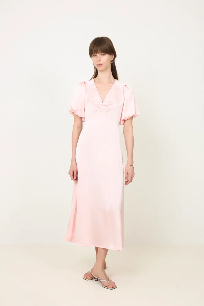 Illana Heavy Sateen Dress - Light Pink - Bilde 2