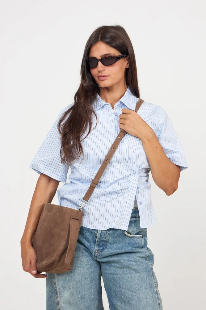 Suede Fraya Small Bag - Moral Gray - Bilde 3