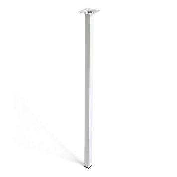 MØBELBEN REI STÅL 25X25X800MM HVIT MØBELBEN REI STÅL 25X25X800MM HVIT