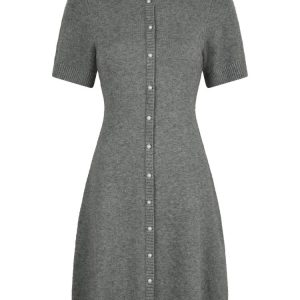Elise Knit Dress – Dark Grey Melange
