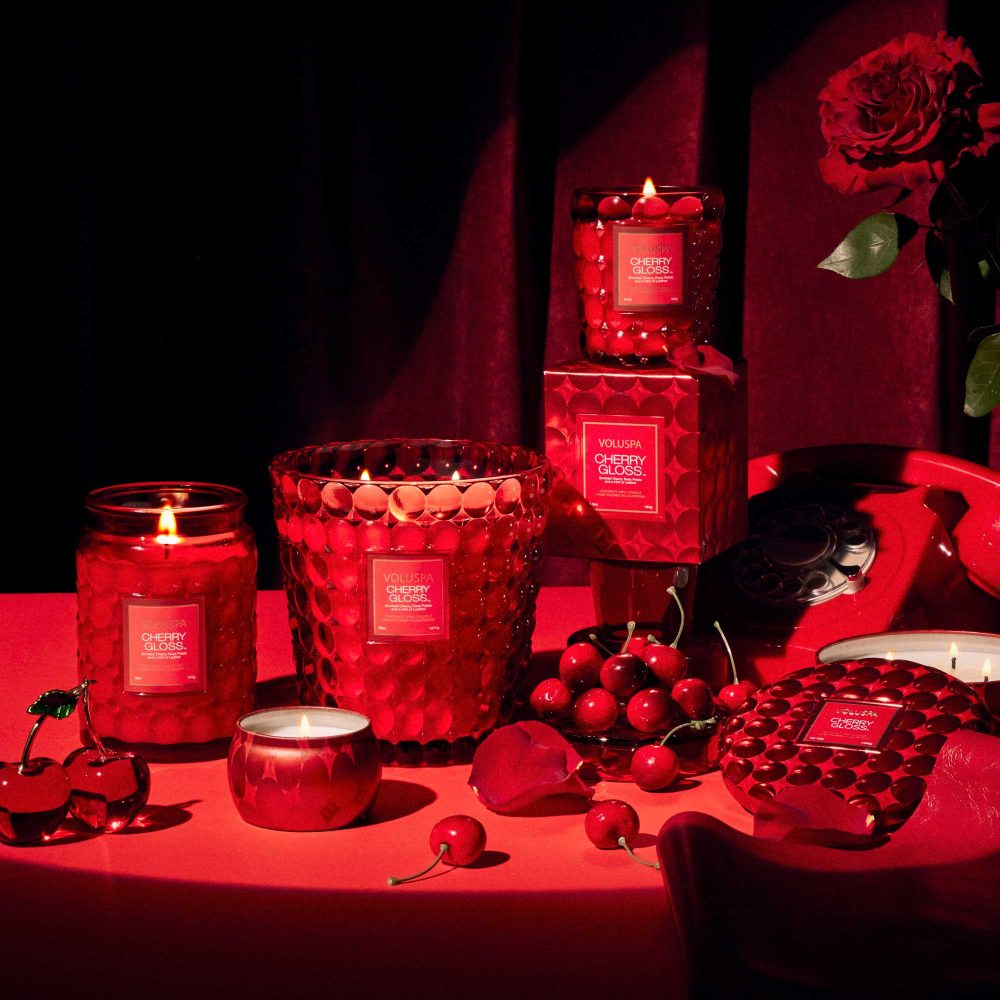 3 Wick Tin Candle - Cherry Gloss - Bilde 3