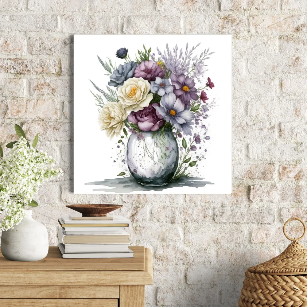 BLOMSTER I VASE No27 - PLAKAT OG LERRET - Bilde 3