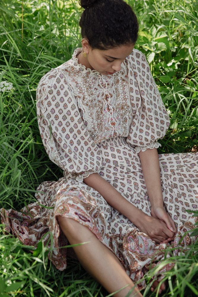 Cotton Slub Midi Dress - Paisley - Bilde 3