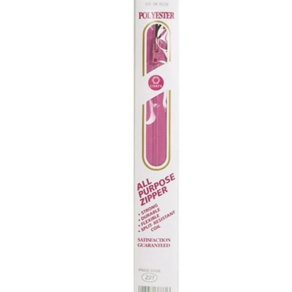 Glidelås i nylon (lukket) – 46cm Dark Rose Glidelås i nylon (lukket) – 46cm Dark Rose