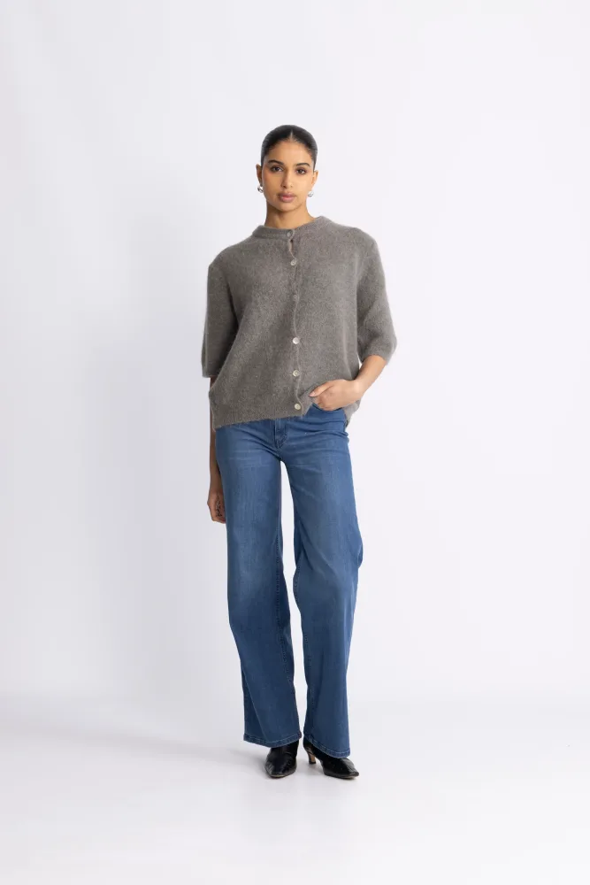 Kae Ss Knit Cardigan - Coffee - Bilde 2