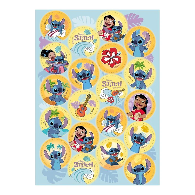 Spiselige cupcakebilder – Lilo & Stitch Ø3.4cm pk/20 Spiselige cupcakebilder – Lilo & Stitch Ø3.4cm pk/20
