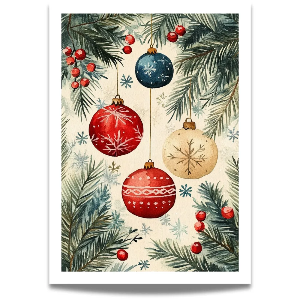 VINTAGE JUL – NOSTALGISKE JULEKULER No5 – PLAKAT OG LERRET VINTAGE JUL – NOSTALGISKE JULEKULER No5 – PLAKAT OG LERRET