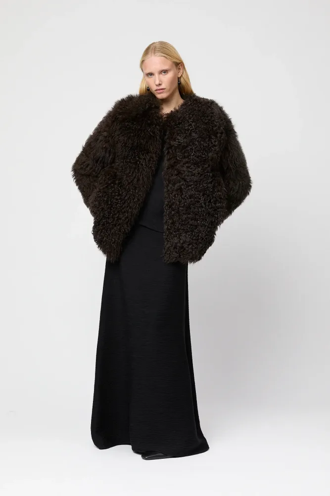 Como Shearling Jacket - Chocolate - Bilde 2