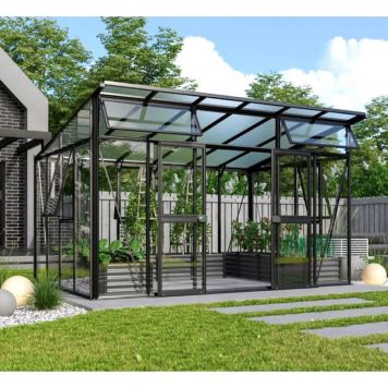 DRIVHUS VITAVIA APHRODITE 11500 SVART ALU/GLASS/POLY 11,5M² DRIVHUS VITAVIA APHRODITE 11500 SVART ALU/GLASS/POLY 11,5M²