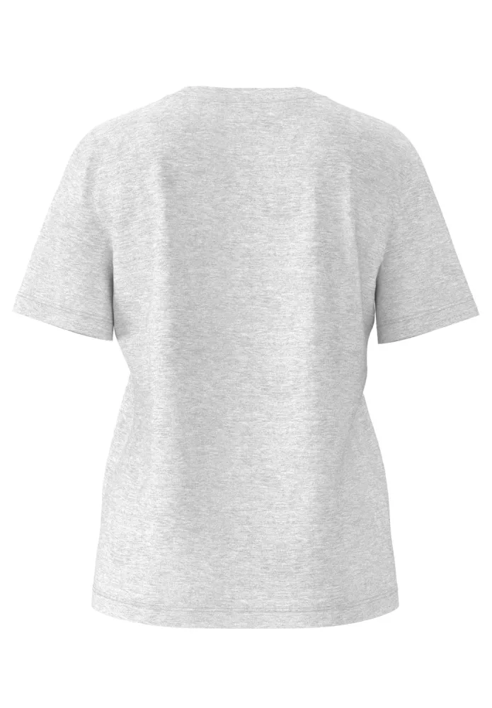 Essential Ss V-Neck Tee - Light Grey Melange - Bilde 2