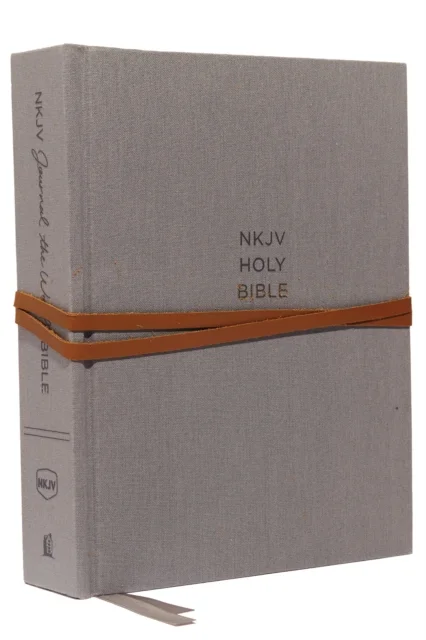 NKJV, Journal the Word Bible: Reflect, Journal or Create Art Next to Your Favorite Verses (Cloth over Board, Gray, Red Letter, Comfort Print)