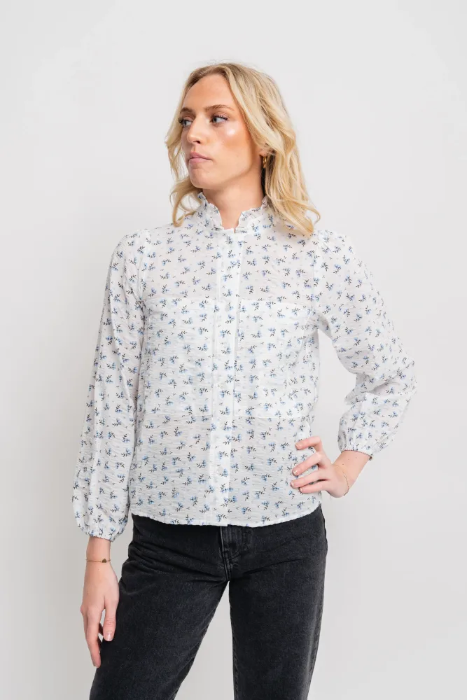 Tiffany Shirt - White/Blue - Bilde 2