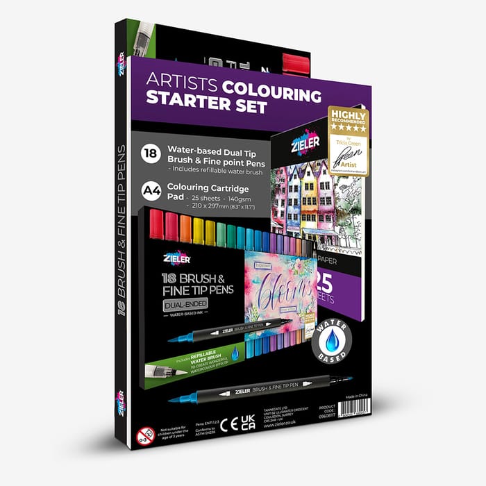 Zieler Tusjsett – Artists Colouring Starter Set