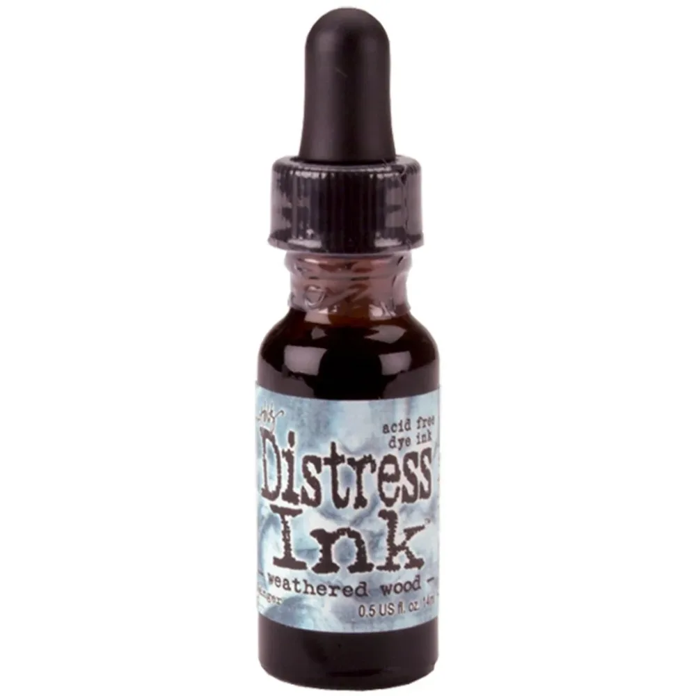 Tim Holtz Distress Ink Re-Inker 15ml – Weathered Wood