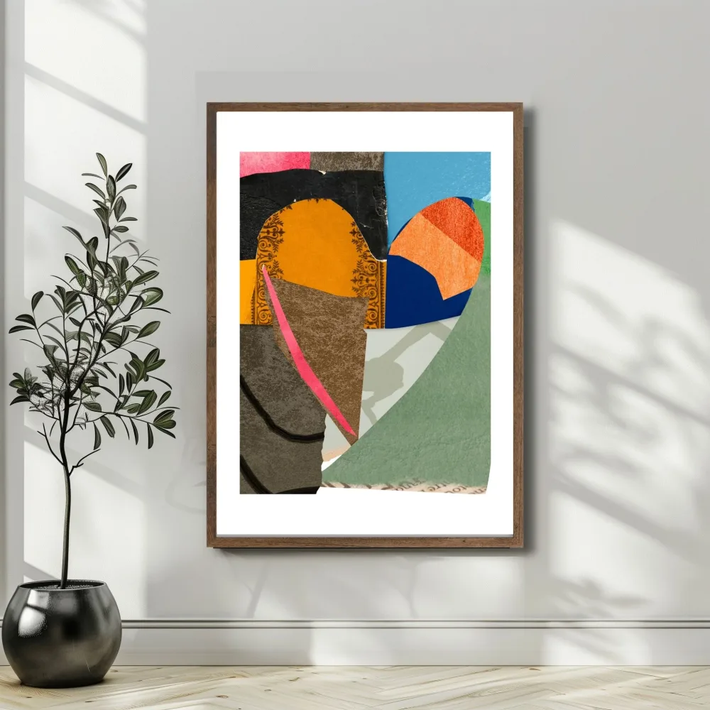 COLORFUL HEART COLLAGE No1 – ABSTRAKT KUNSTPLAKAT - Bilde 3