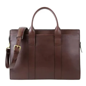 ZipTop Briefcase – Chocolate