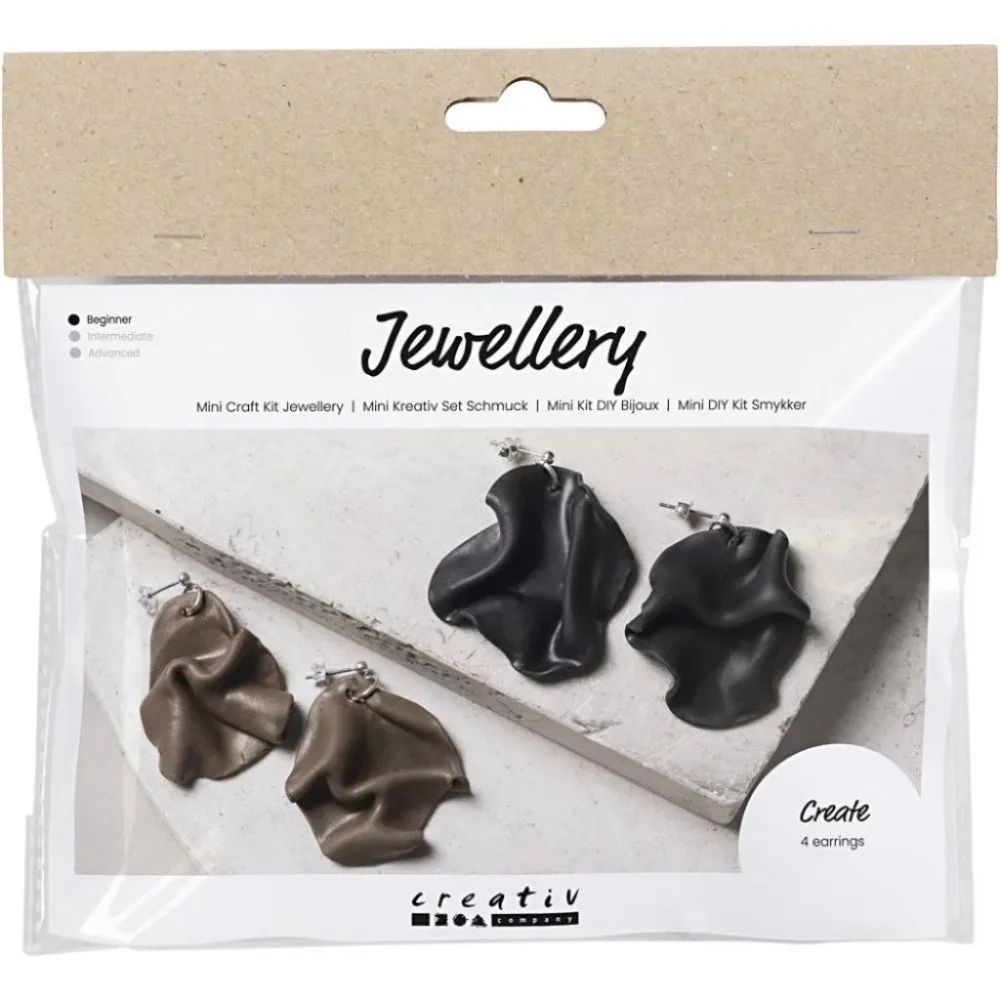 Mini DIY Kit Smykker – Brettede øreringer