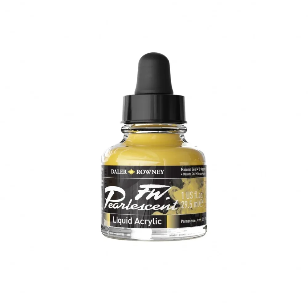 Daler Rowney – FW Pearlescent Ink 29,5ml – 117 Mazuma Gold