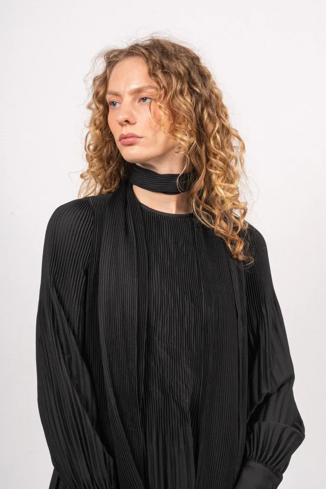 Satin Miami Dress - Shiny Black - Bilde 3