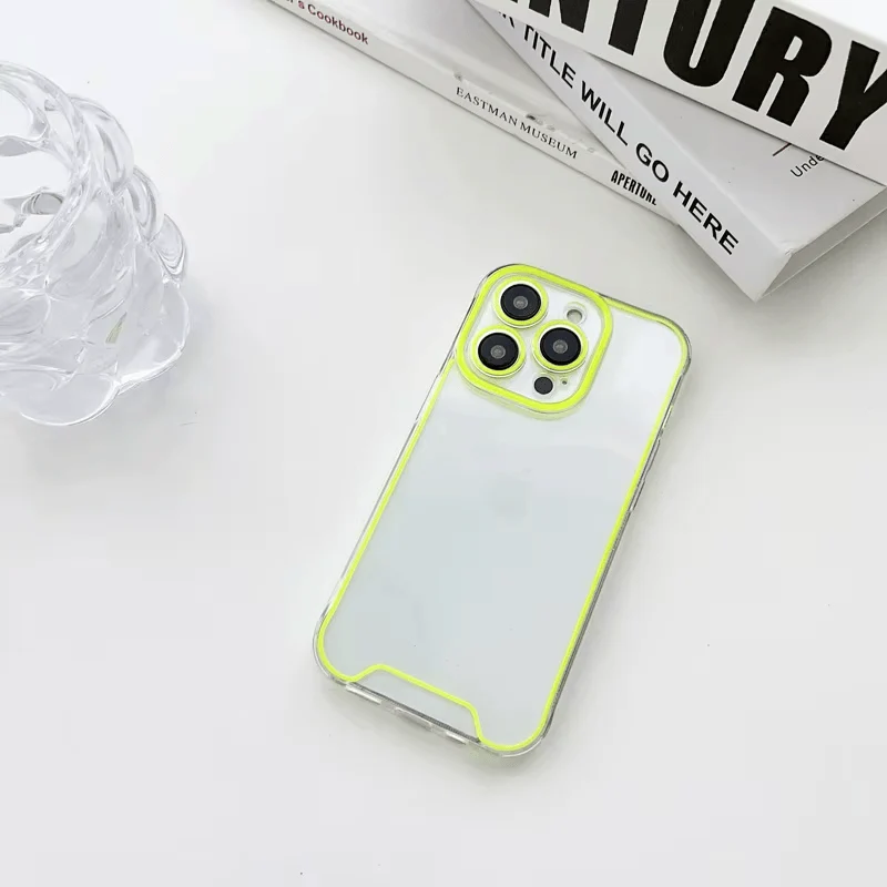 Gjennomsiktig Neon Luminøst Deksel for iPhone 12 PRO MAX – Luksuriøs Kamerabeskyttelse - Bilde 2