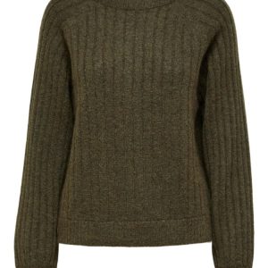 Mola Ls Knit O-Neck – Ivy Green Melange