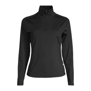 Serene Half Zip Long Sleeve – Black