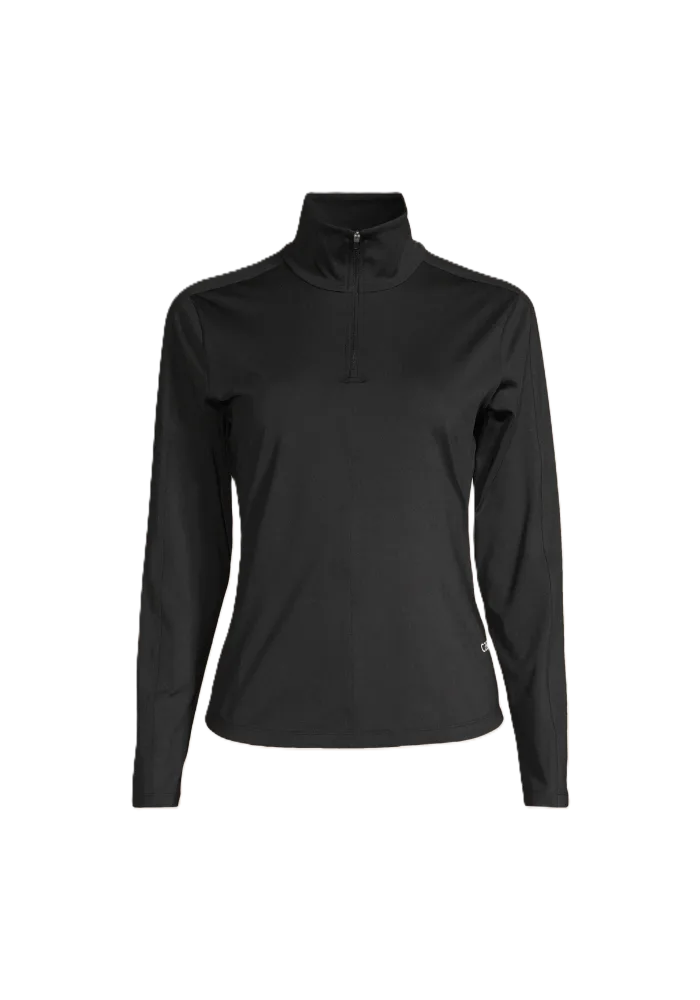Serene Half Zip Long Sleeve - Black