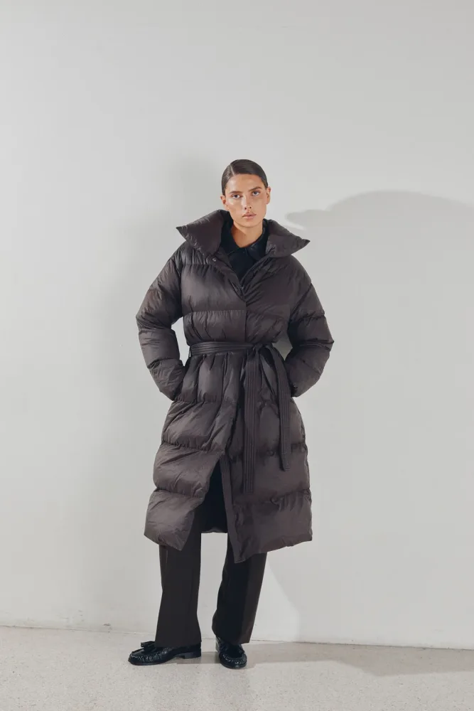 Dakota Down Coat - Dark Brown