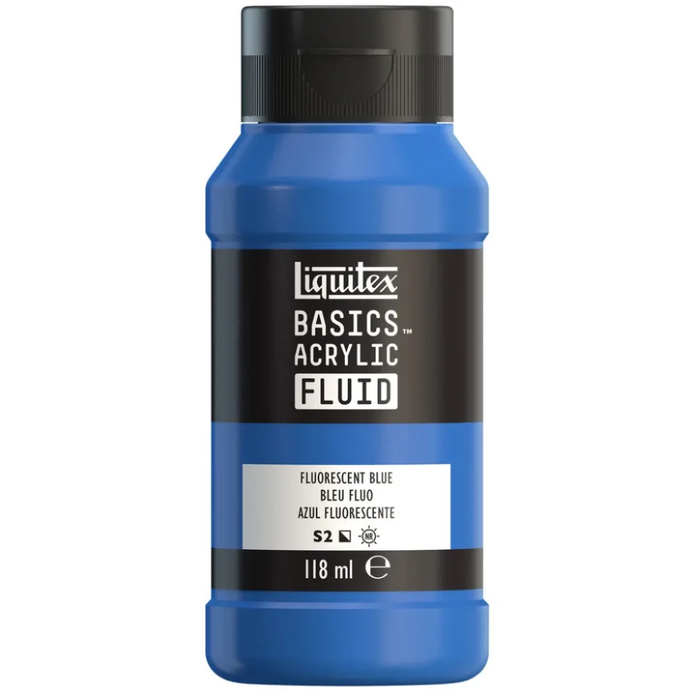 Liquitex Basics Fluid Acrylic 118ml - 984 Fluorescent Blue S2