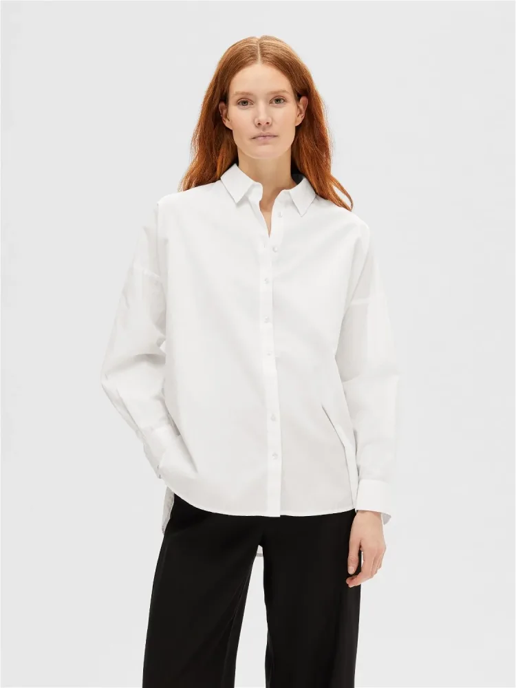 Dina-Sanni Ls Shirt - Bright White - Bilde 3