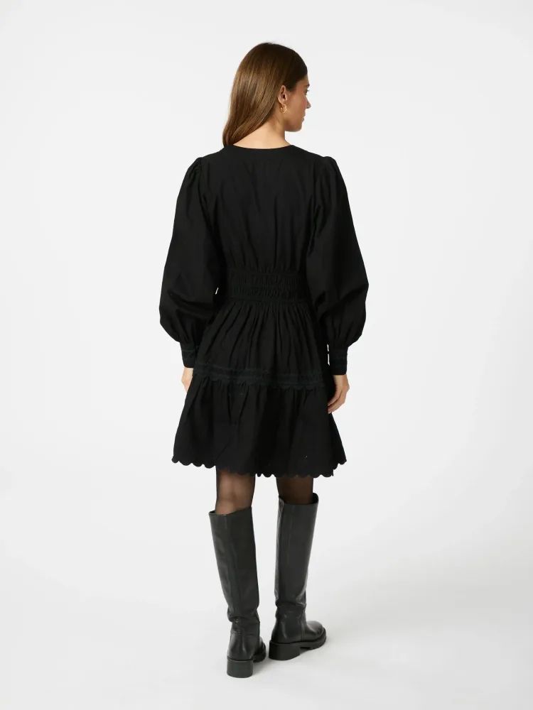 Polaris C Poplin Dress - Black - Bilde 3