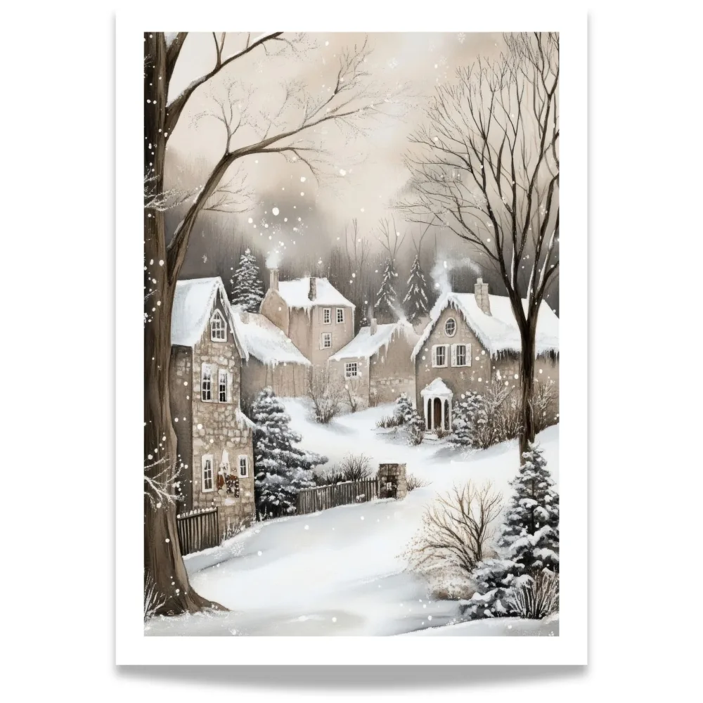 COZY WINTER STORY No37 – LANDSBY I SNØ MED JULEPYNT