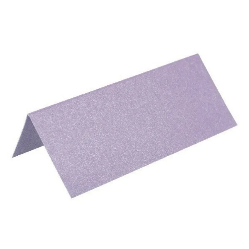 Metallic bordkort 10x7cm – Lilla, 10stk
