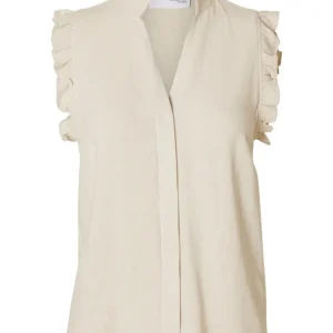 Viva Sl Ruffle Top Noos – Sandshell