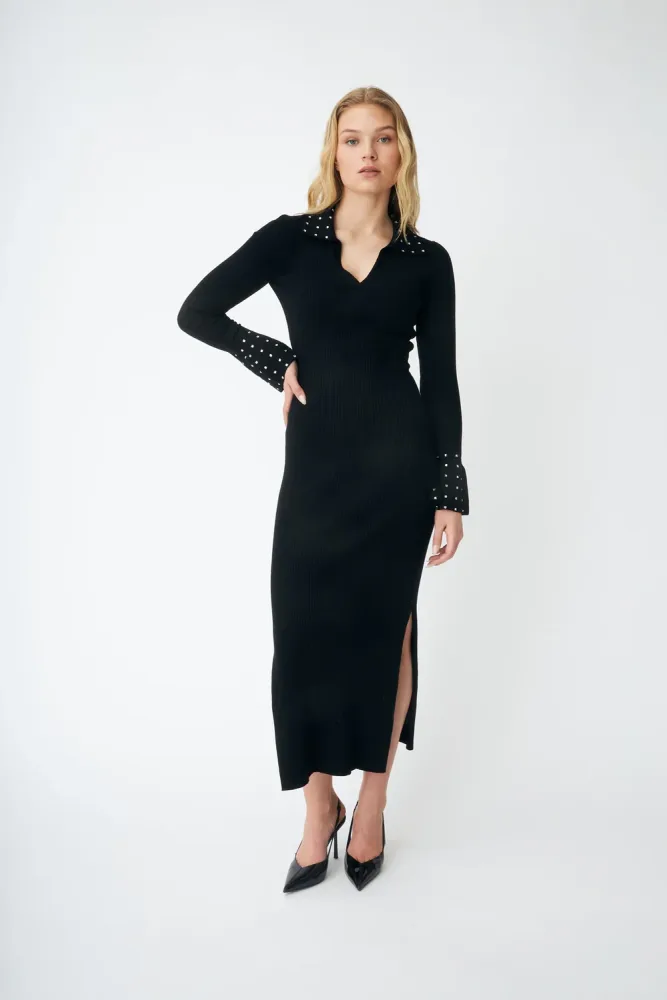Lissa Knit Dress - Black - Bilde 2