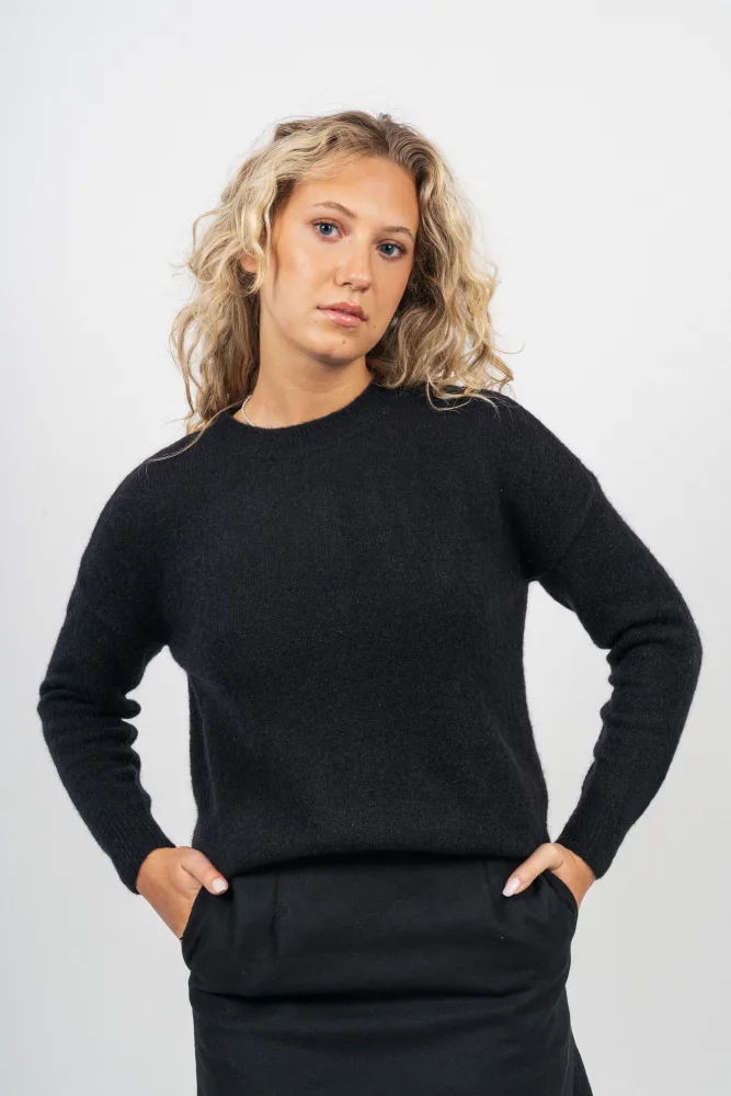 Femme Mohair O Pullover - Black Beauty - Bilde 3