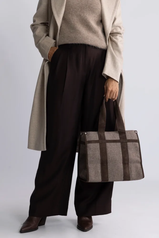 Cali Tote Herringbone - Truffle - Bilde 2