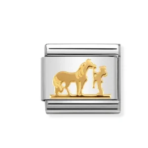 Nomination – Link SYMBOLS 18k gold HORSE WITH RIDER Nomination – Link SYMBOLS 18k gold HORSE WITH RIDER