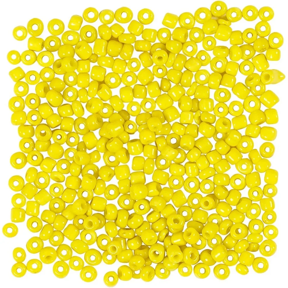 Rocaiperler 3 mm, 8/0, 25g - Gul