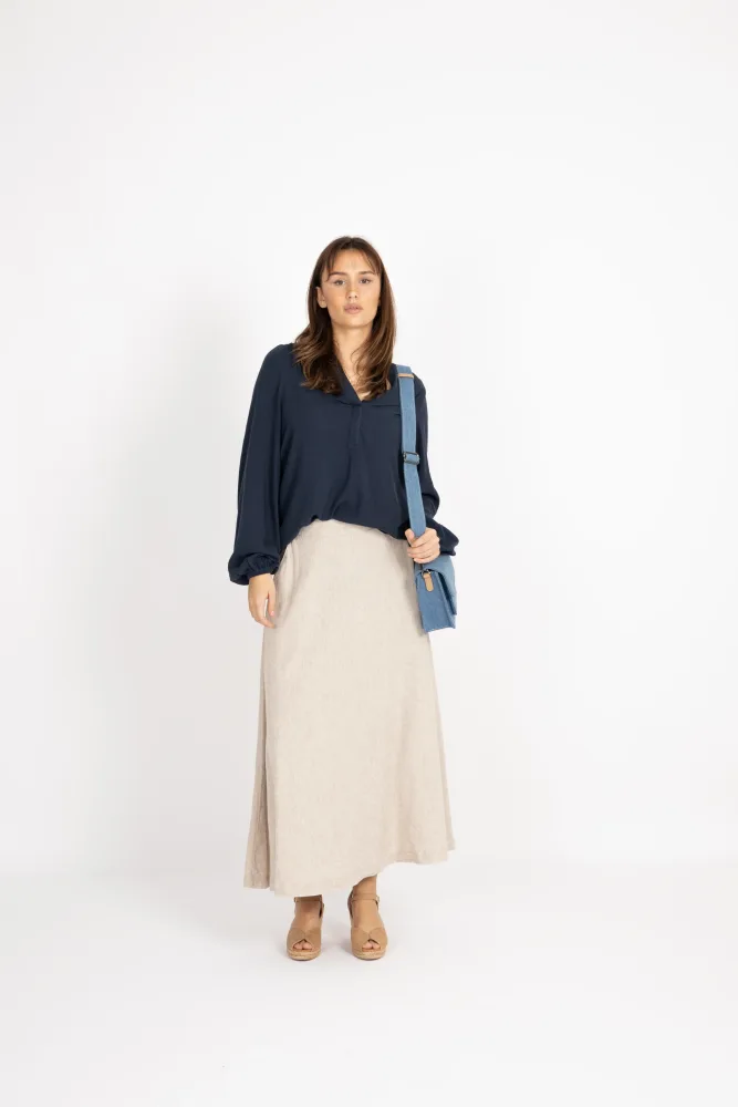 Viva Ls V-Neck Top - Dark Sapphire - Bilde 2