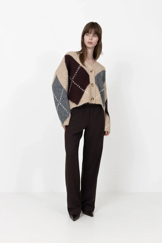 N-Laiana Knit Cardigan - Sand Melange - Bilde 2